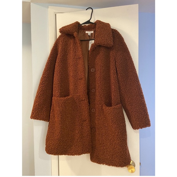 SOLD NWT Pure Navy Faux Fur Coat - Picture 4 of 5